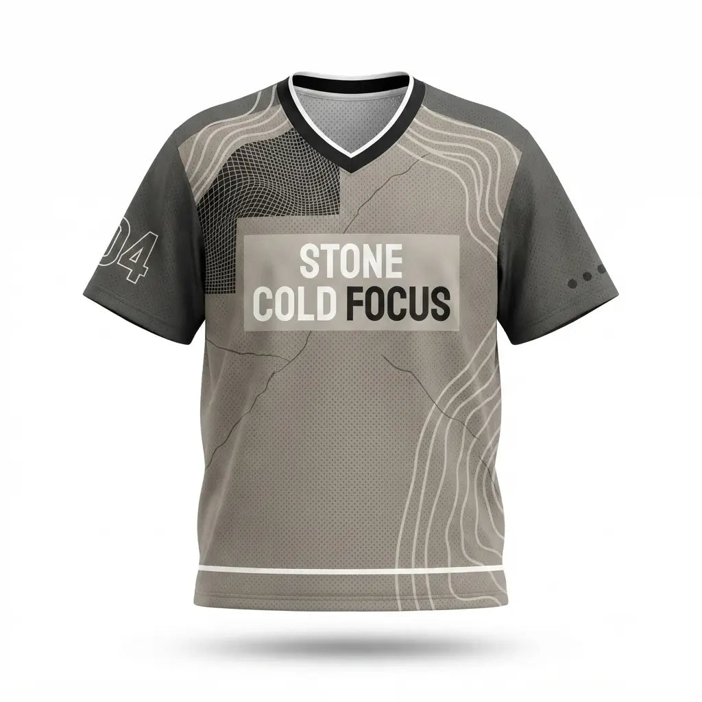 Stone Cold Focus Mesh Football Jersey Inspired by Air Jordan 4 Cave Stone Jersey
