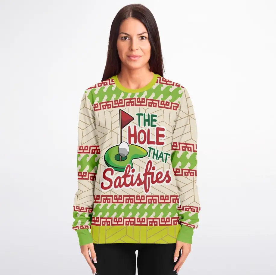 The Hole That Satisfies Golf Ugly Christmas Sweater
