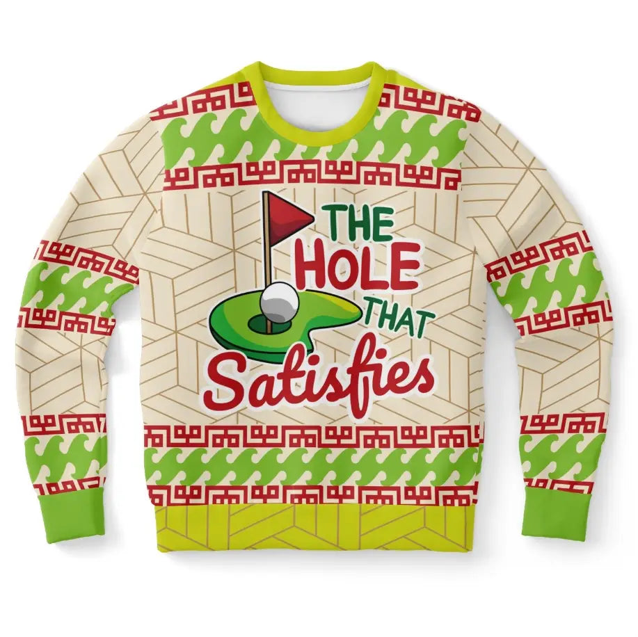 The Hole That Satisfies Golf Ugly Christmas Sweater