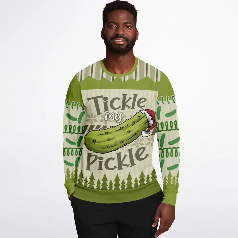 Tickle My Pickle Christmas Sweater – Funny Ugly Holiday Sweatshirt