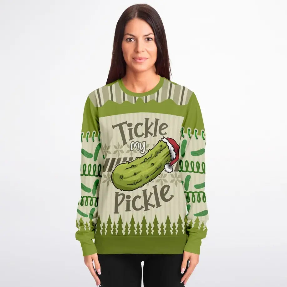 Tickle My Pickle Christmas Sweater – Funny Ugly Holiday Sweatshirt