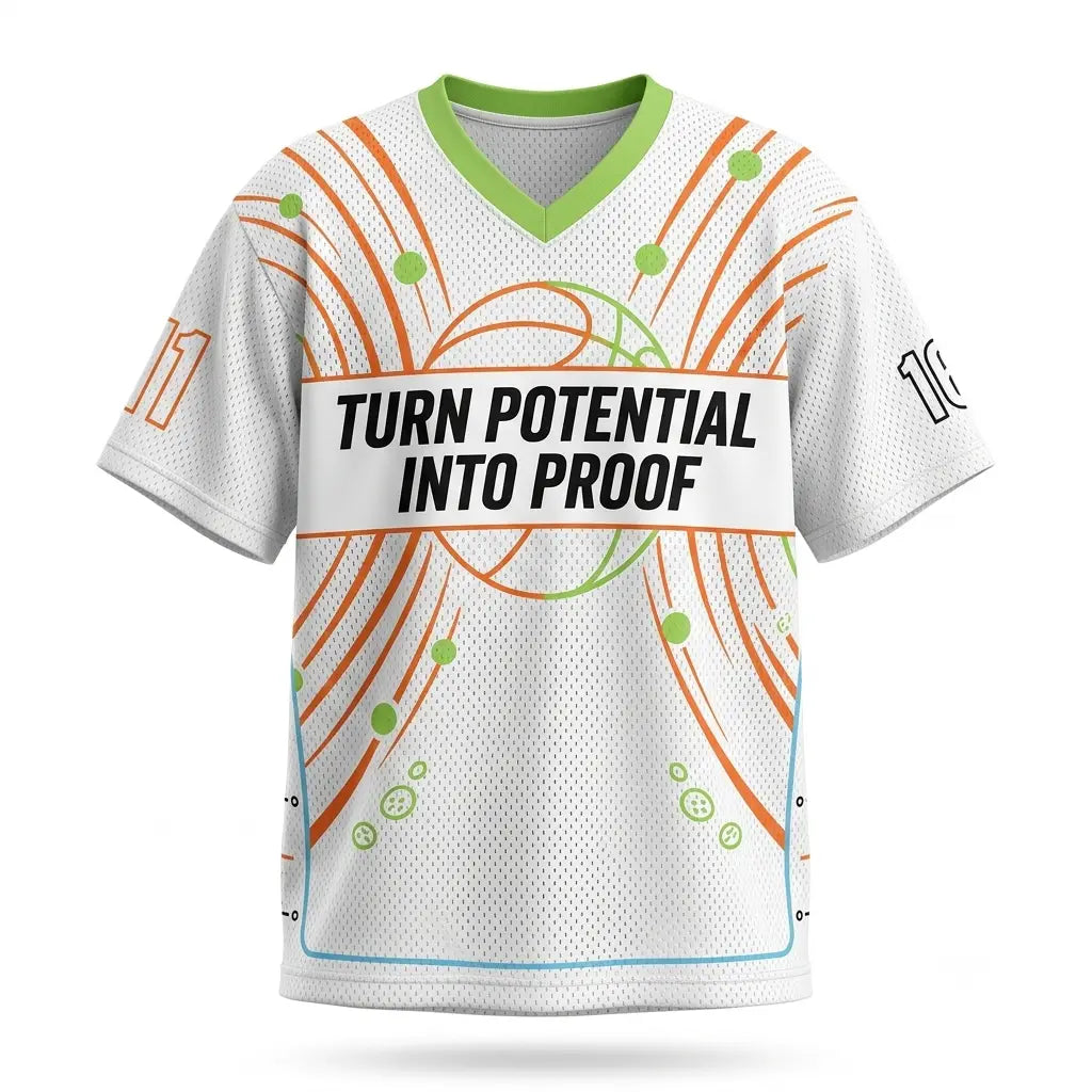 Turn Potential Into Proof Mesh Football Jersey Inspired by Kobe 11 EYBL Peach Jam Jersey