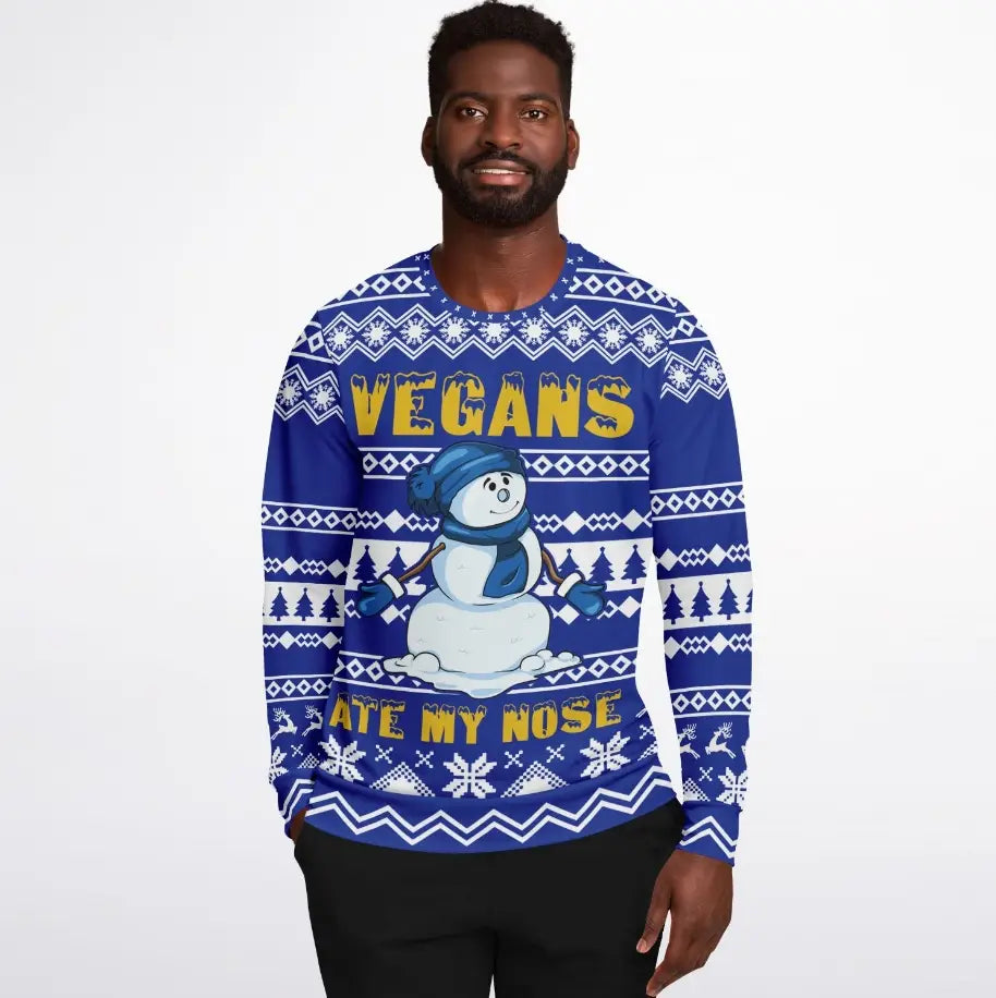 Vegans Ate My Nose Ugly Christmas Sweater
