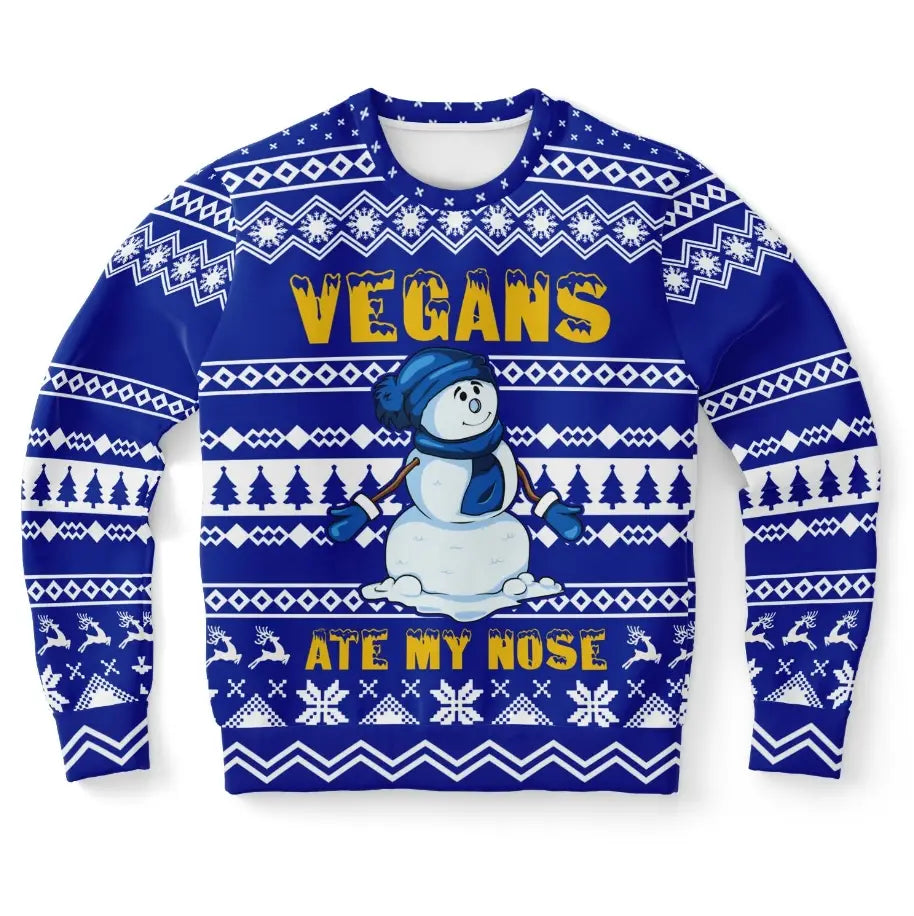 Vegans Ate My Nose Ugly Christmas Sweater