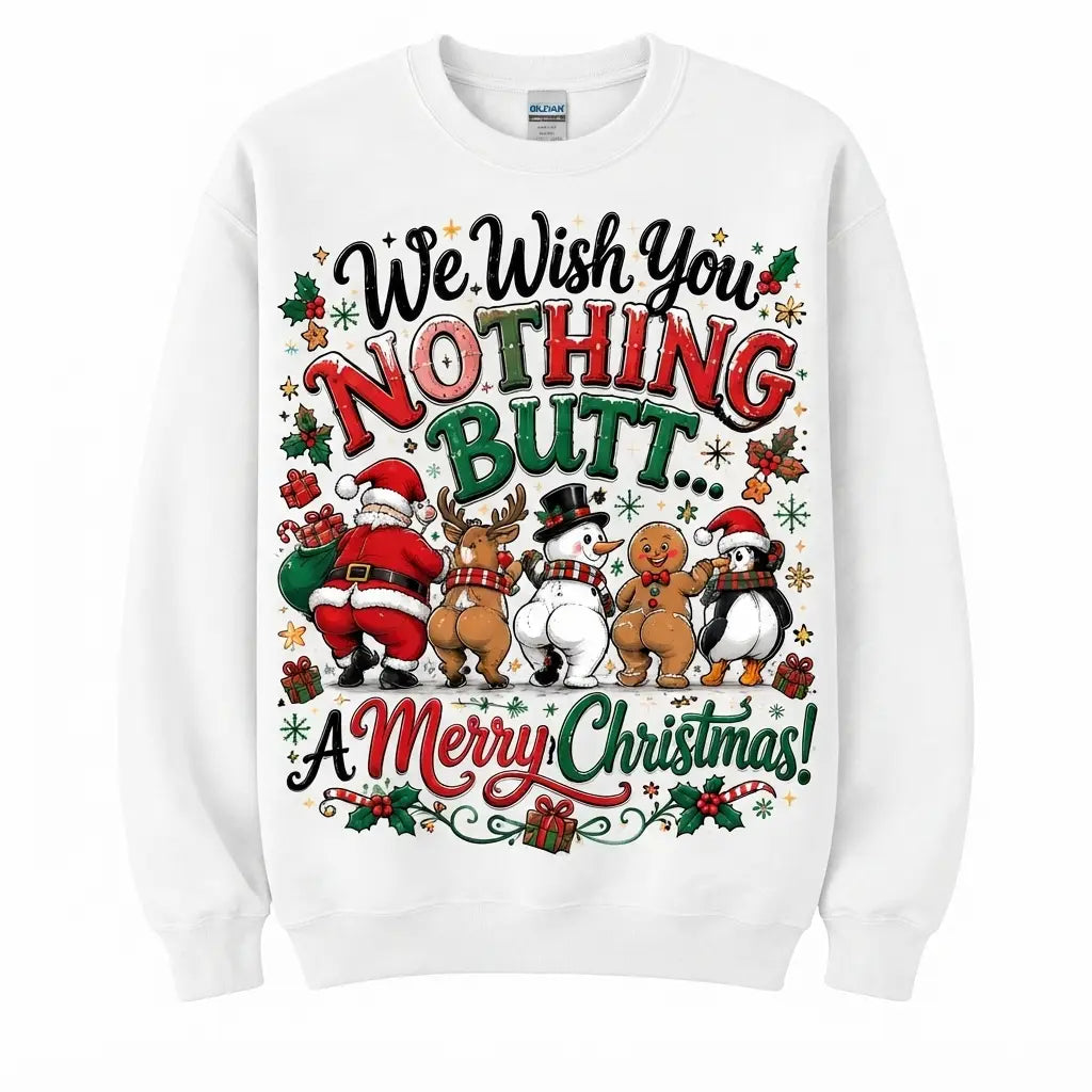 We Wish You Nothing Butt A Merry Christmas Sweater – Funny Holiday Sweatshirt