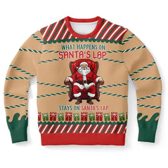 What Happens on Santa's Lap Ugly Christmas Sweater