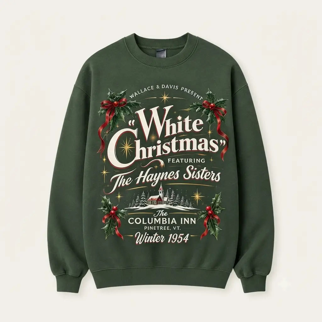 White Christmas Winter 1954 Christmas Sweater – Funny Holiday Sweatshirt