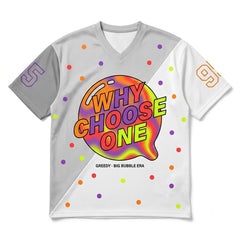 Why Choose One Mesh Jersey Matching Air Max 95 Big Bubble "Greedy" White and Medium Ash Jersey