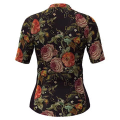 Women’s Flowers Summer Cycling Jersey – Short Sleeve MTB Road Bike Shirt MCJSS3105