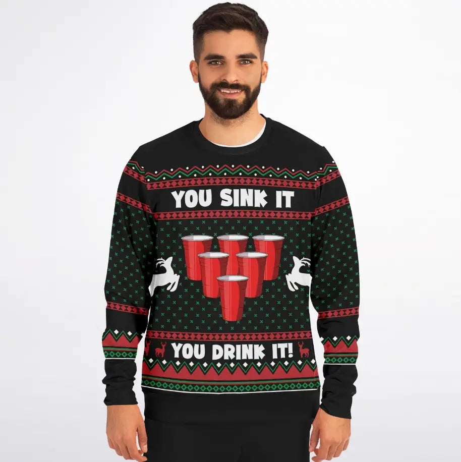 You Drink It Ugly Christmas Sweater