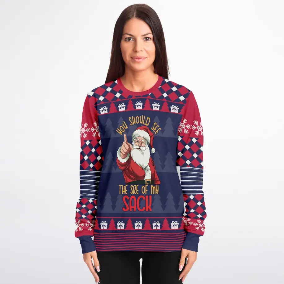 You Should See the Size of My Sack Christmas Sweater – Funny Ugly Holiday Sweatshirt